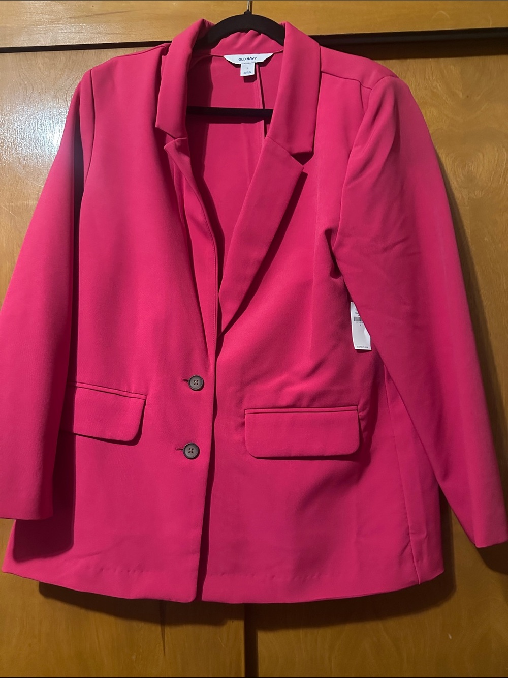 Old Navy Bright Pink Classic Notch-Lapel Blazer